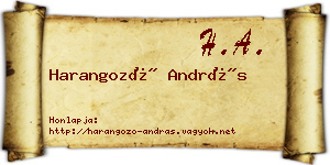Harangozó András névjegykártya